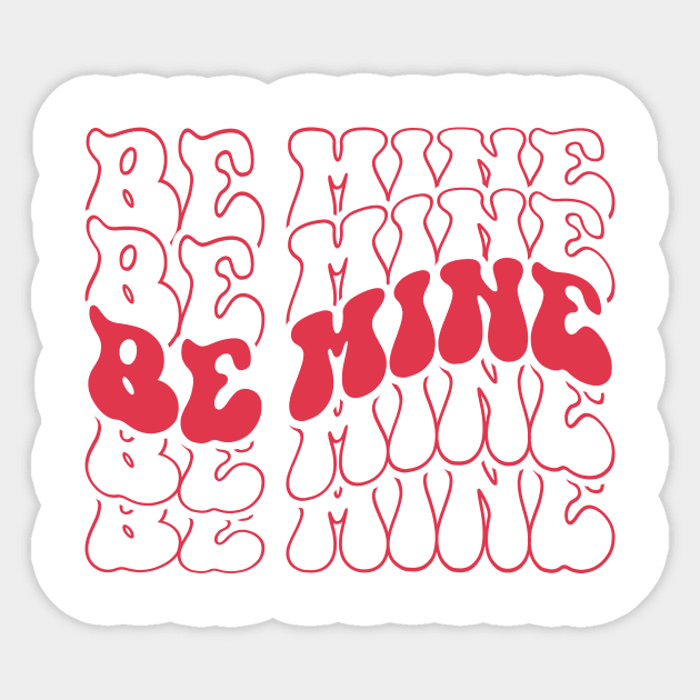 Be Mine Red Sticker by Seedsplash